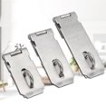thumbnail image 3 of Miangastore 2Pcs 5 Inches Padlock Hasp Door Clasp Hasp Lock Latch Stainless Steel Lock for Fastening Gate Cabinet Door (Silver), 3 of 9