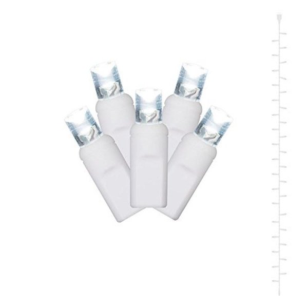 Vickerman 35 Pure White Twinkle Wide Angle LED Curtain Light on White Wire 17.5' Christmas Light Strand