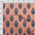 thumbnail image 2 of oneOone Polyester Lycra Fabric Leaves & Floral Block Print Fabric BTY 56 Inch Wide, 2 of 4