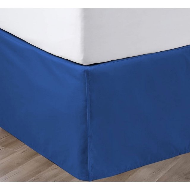 SGI Bedding 10 Inch Pleated Bed Skirt | Microfiber Bed Skirt | Fade Resistant, Wrinkle Free, Anti-static, Decorative, Extra Storage Space, Clutter-Free | Full, Egyptian Blue