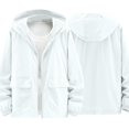 thumbnail image 2 of LOVZFMLL Jackets for Men's Sun Protection Clothing For Summer Outdoor Fishing Thin Style Sun Protection Clothing Solid Color Long Sleeved Hooded Casual Jacket/jacket, 2 of 9