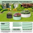thumbnail image 4 of Round Raised Garden Beds – Set of 2 Galvanized Steel – 3x3x1FT – Open Bottom & Weather-Resistant – Anti-Rust – Vegetables, Flowers & Herbs- Olive Green, 4 of 6
