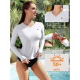 thumbnail image 4 of BeautyIn Women V-Neck Rash Guard UPF 50+ Sun Protection Swimwear Shirt, 4 of 6