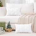 thumbnail image 4 of Wooowa 11.8x19.7Inch Rectangular Christmas Pillowcases, Embroidered Front & Solid Back, Festive Cushion Covers for Home Sofas, 4 of 8