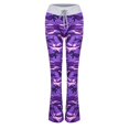 thumbnail image 3 of RKSTN Womens Pants Fashion Comfy Stretch Print Drawstring Wide Leg Lounge Pants Loose Comfortable Pants, 3 of 9