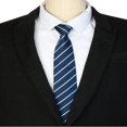thumbnail image 4 of EIGTHTAIL Cravate pour Hommes Fermeture Éclair Cravate Réglable pour Décontracté Formel Bleu Marine -5, 4 of 4