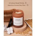 thumbnail image 3 of M&SENSE Fireside Bourbon Candles Strong Scented, 2 Wick Jar Candle 19.4oz 110 Hour Long Lasting, Organic Natural Soy Wax Candle for Bedroom Kitchen Home Decor, Warm Housewarming Candle Gift MSS603L08, 3 of 8