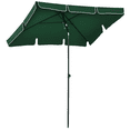 thumbnail image 1 of Outsunny 6.5x4ft Rectangle Patio Umbrella Aluminum Tilt Adjustable, Green, 1 of 10