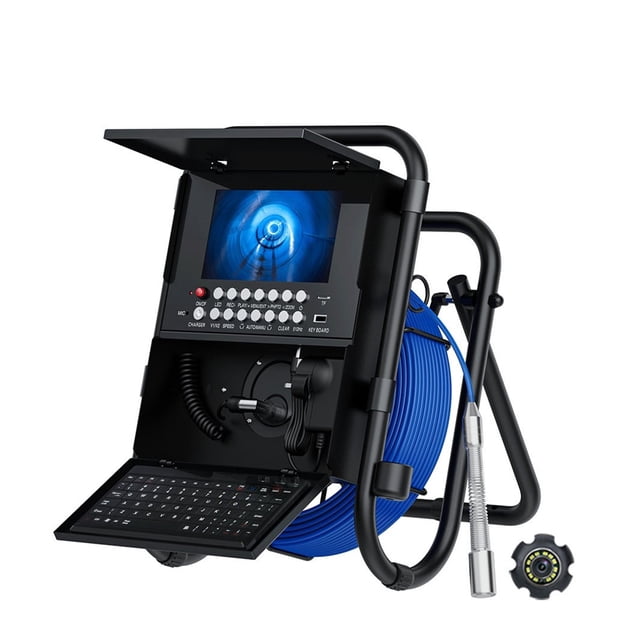 Endoscope Pipe Camera Pipe Inspection Camera With Self-Leveling 512HZ Locator Drain Sewer Pipe Industrial DVR Plumber Endoscope ,Easily Maneuver