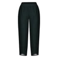 thumbnail image 4 of RXIRUCGD Women's Summer Comfortable Loose Wide Legged Fashion Solid Color Capris, Green, Size: 5XL, 4 of 5