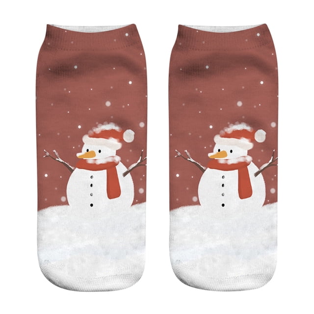 Harpily Women Fashion Three-dimensional Printed Socks Christmas Socks