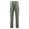 thumbnail image 5 of Mikilon Women Casual Solid Color Pockets Elastic Waist Comfortable Straight Pants, 5 of 5