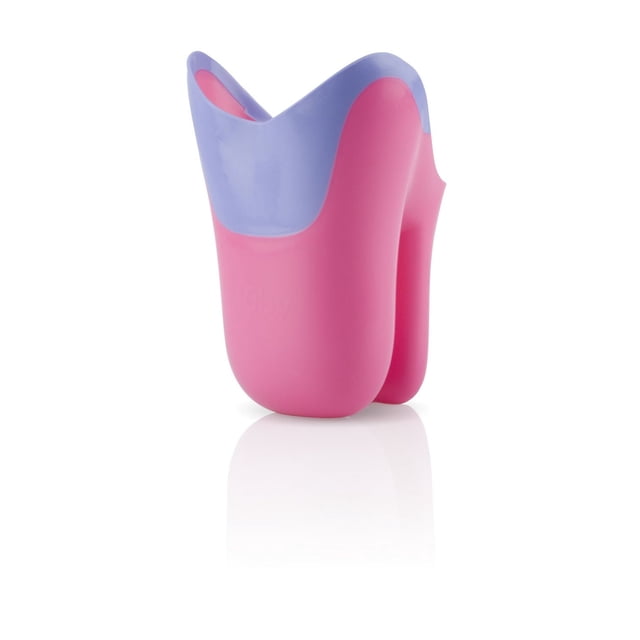 Nuby Nûby Seau de Rinçage Sans Larmes Jouet de Bain Rose avec un Doux Bord Violet Sans Larmes, Doté d'Une base Profonde et Mince et d'Une Prise Confortable pour Rincer Délicatement les Cheveux des Bébés Sans Que l'Eau Ne Coule dans Leurs Yeux, Convient aux Enfants de 6 Mois et Plus.