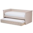 thumbnail image 1 of Baxton Studio Alena Fabric Daybed with Trundle in Light Beige, 1 of 7