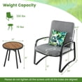 thumbnail image 3 of Gymax Set of 3 Bistro Conversation Set DPC Tabletop Metal Cushioned Chairs Patio, 3 of 5