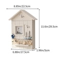 thumbnail image 2 of Hanging Wall Organizer Decorative Earth Key Box, Key Box Cabinet, Wall Mounted Seabird Sea tower, Key Room Organizer, 2 of 6