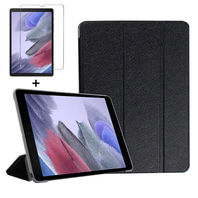 Smart Case For Samsung Galaxy Tab A7 Lite 2021 SM T220 T225 Protective Cover Shell Tab A7 lite 8.7" SM-T220 SM-T225 Tablet Case Silk Black glass A7 Lite T220 T225