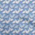 thumbnail image 1 of oneOone Velvet Medium Blue Fabric Birds Rooster Sewing Craft Projects Fabric Prints By Yard 58 Inch Wide, 1 of 4