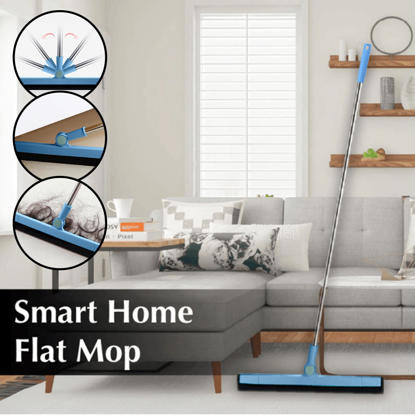 TIMIFIS Mops For Floor Cleaning Smart Home Flat Mop M Agic Mop Bathroom Floor Glass Wiper To Scrape - Spring/Summer