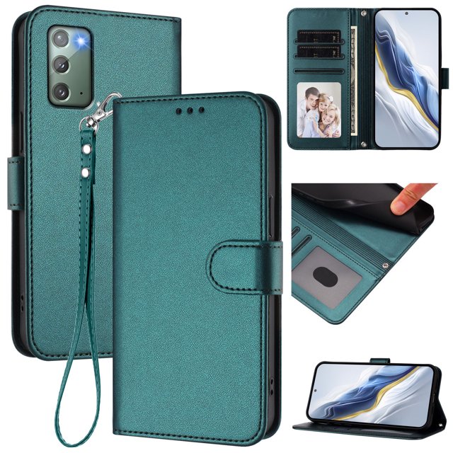 GANGXUN Wallet Case for Samsung Galaxy Note 20 – Magnetic Closure, RFID Blocking, Wrist Strap, Wireless Charging Compatible