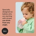 thumbnail image 4 of Tommee Tippee Starter Straw Cup, 8oz, 6 Months+, Easy Transition Toddler Cup, with Silicone Weighted Straw and Easy-hold Handles, Green, 4 of 5