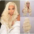 thumbnail image 1 of Up to 60% Off! Gspmoly Human Hair Wigs, Front Lace Wigs Hair Pre Plucked Wigs Hair Glueless Wigs Human Hair for Women Brazilian Wig Gold 66Cm Lace Front Wigs, 1 of 9