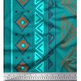 thumbnail image 1 of Soimoi Georgette Viscose Fabric Aztec Geometric Print Fabric by The Yard 42 Inch Wide, 1 of 3