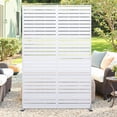 thumbnail image 1 of 72" H x 47" W Freestanding Metal Privacy Screen - Rustproof Weather-Resistant, 0.39" Gap Decorative Fence for Patio & Garden, 1 of 7