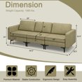 thumbnail image 4 of Costway Canapé Modulaire 3 Places avec Prises USB et Pochette de Rangement Latérale Vert, 4 of 10