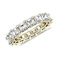 thumbnail image 1 of 2.00 Carat Excellent Asscher Shape Genuine Diamond Latest Design Engagement Eternity Band for Ladies Solid 18K Yellow Gold Size 7.5, 1 of 1