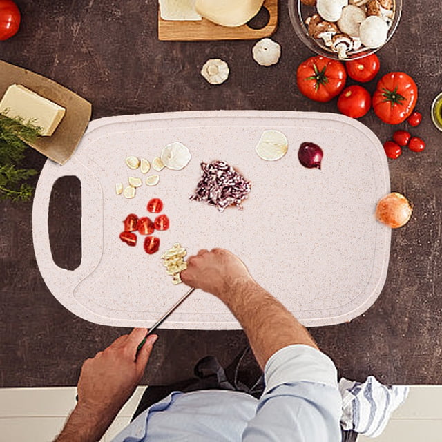 Yhmxh Kitchen Gadgets Plastic Cutting Boards For Kitchen Dishwasher Safe Double-sided Extra Large Cutting Board For Meat Easy Grip Handle Non-Slip With Grinding Area Kitchen Aid Attachments