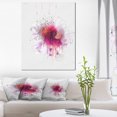 thumbnail image 1 of Stylish Pink Watercolor Flower - Floral Canvas Art Print, 1 of 4