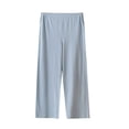 thumbnail image 3 of Sentmoon Pajamas Pants for Women Plus Size High Waist Wide Leg Fall Pants for Women Solid Color with Pockets Lounge Pants Women Fall for Valentine’s Day, 3 of 4