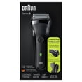 thumbnail image 1 of Braun Series 3 300s Rechargeable Electric Shaver, black, 1 of 7