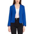 thumbnail image 1 of INSPIRE CHIC Women's Blazer Open Front Wear-to-Work Summer Crop Suit Jacket XL Royal Blue-Solid, 1 of 6