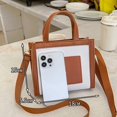 thumbnail image 4 of Sac à Main pour Femmes Grande Capacité Couleur Contrastée Fermeture à Boucle Poignée Portable Sangle Détachable Usage Quotidien Multi-Usage Sac à Main en Faux Cuir Accessoires de Mode, 4 of 11