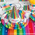 thumbnail image 2 of Assiettes rondes Rainbow Ribbon 9 po de Unique Industries, paquet de 8, 2 of 2