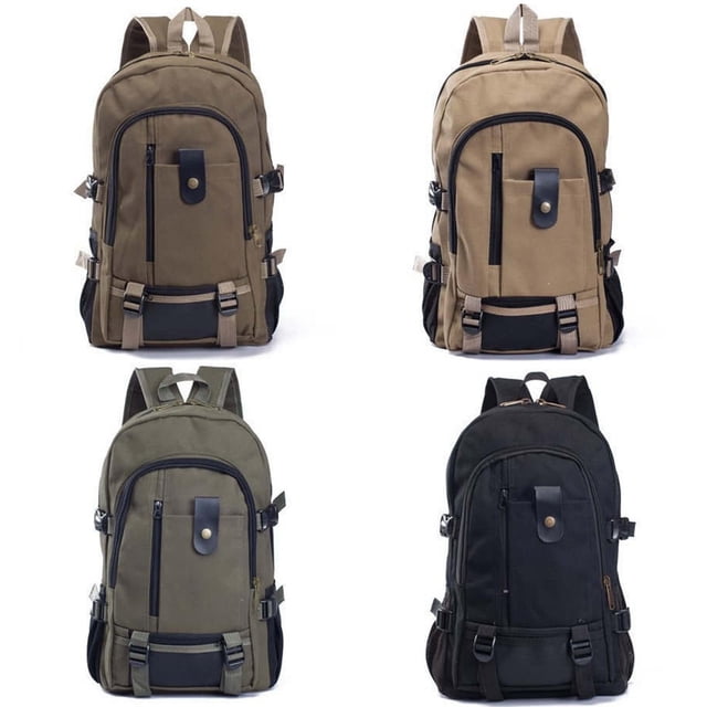 Travel Backpack Military Green Canvas Anti-Theft Backpack for Computers Laptop Travel Bag with USB Charging Port(1Pcs) Rkxzt