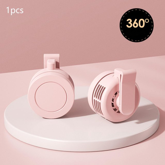 maskred Portable Mini Clip Fan Working Home Personal 60 USB Fan Outdoor Pink Type 1 1Set