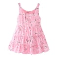 thumbnail image 1 of 2025 Robes Filles Tulle Floral Robe Fleur Sans Manches Plage à Bretelles Formel, 1 of 3