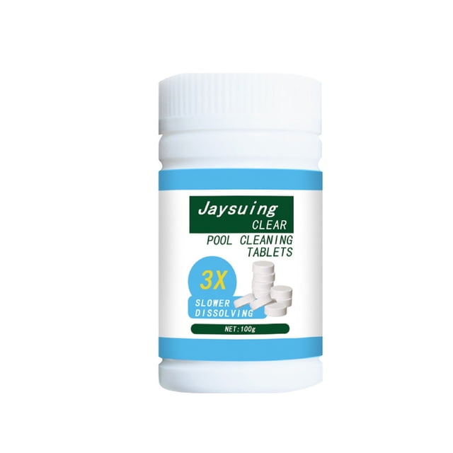 Pompotops Nettoyant Antitaches Multifonctionnel pour Piscine, Comprimés Effervescents de Nettoyage 100 g Liquidation