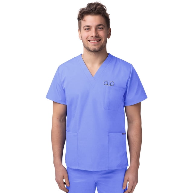 Sivvan Haut d'Uniforme Unisexe à Col en V à 3 Poches (Offert en 15 Couleurs)