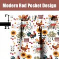 thumbnail image 4 of 1 Piece Chicken Kitchen Curtains and Valances Set for Windows Rooster Kitchen Window Curtains Over Sink Decor 18x54 in, 4 of 5