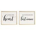 thumbnail image 1 of I Stole Her Heart, So I'm Stealing His Lastname Wedding Party Sign Signage Party Print - Frame Not Included, 1 of 1