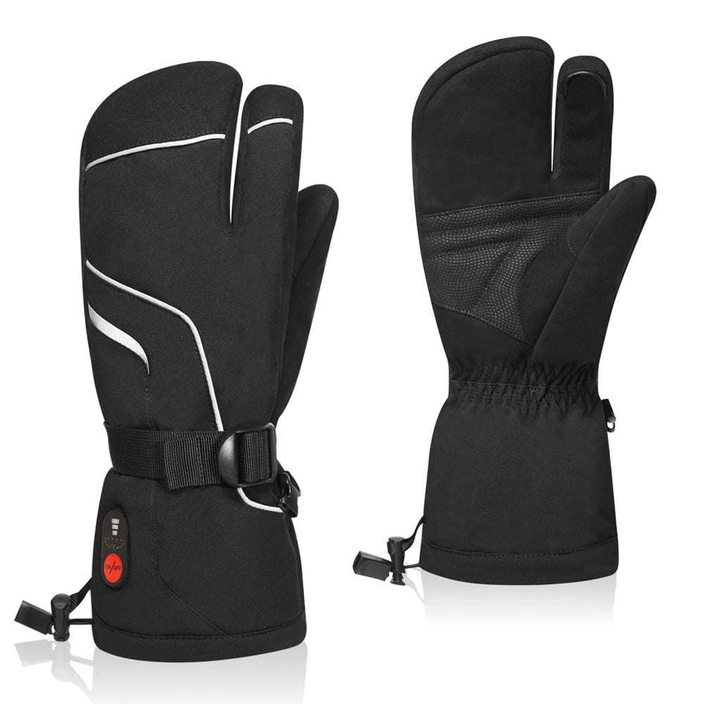 Gants Chauffants électriques 7.4V 6400mAh – 3 Niveaux De Chaleur, écran Tactile, Imperméables Coupe-vent – Ski, Moto, Running – Homme/femme (L)