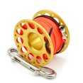 thumbnail image 2 of Keep Diving Spool Reel Portable Solid Color Polyester Rope Reels Freediving Fishing Underwater Accessories with Double End Hook Gold 30m, 2 of 9