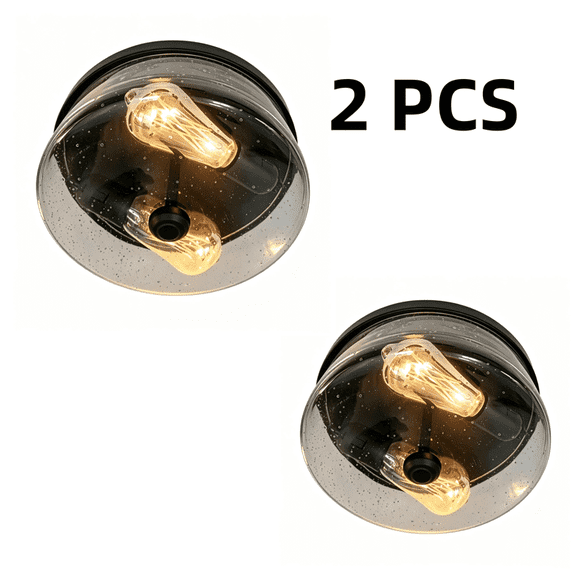 LiMoTech 2 Light Flush Mount Ceiling Fixture(2 Pack)