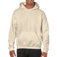 thumbnail image 1 of Gildan Mens Heavy Blend Hooded Sweatshirt, S, Sand, 1 of 2