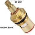 thumbnail image 2 of Brass Bathroom Sink Faucet, Easy To Install Ceramic Disc Stem For Hot And Cold Water, Quarter Turn Faucet Cartridge Replacement For Smooth Operation In Kitchen Or Bathroom (Pack Of 2), 2 of 7