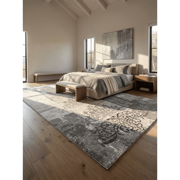 Rug Branch Montage Collection Tapis de couloir moderne damassé